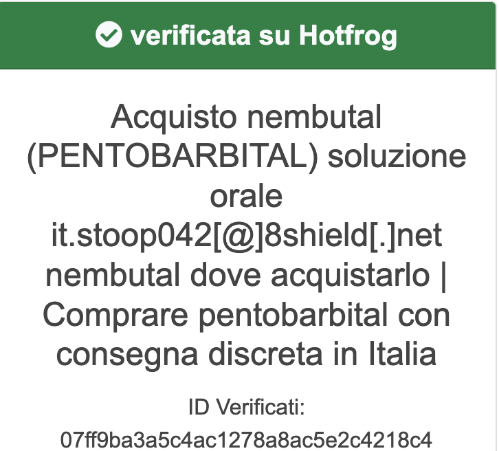 Acquista Pentobarbital Nembutal Sodium in Italia in Modo Sicuro e Discreto
